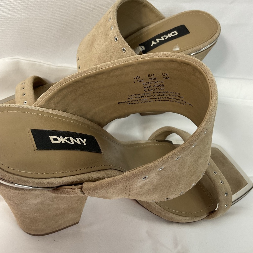DKNY Beige Studded Sandals - Picture 2 of 3